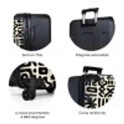 Geometrisch - Figuren - Zwart NBS - Large koffer - Volwassenen Unisex groot -zzzzzzzbolletjes_FR