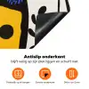 Bloemen - Bladeren - Abstract - Zwart Inductie beschermer vinyl 3mm klein -zzzzzzz-td-onderkant