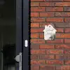 Lichtroze met palmblad - Sierlijk Naambord Huisje klein -sfeer2