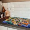 Dorp - Heuvels - Landschap - Bomen Inductie beschermer vinyl 3mm klein -sfeer3