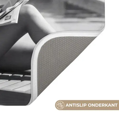 Glamour - Modern - Zwart - Wit WCmat klein -USP_AntislipNL