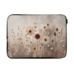 Wilde bloemen - Botanisch - Vintage - Natuur - Rustiek laptophoes neopreen klein -3d