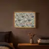 Pauw - Bloemen - Blauw Light Box met batterij (Wandlamp) middel 907 -sfeer4
