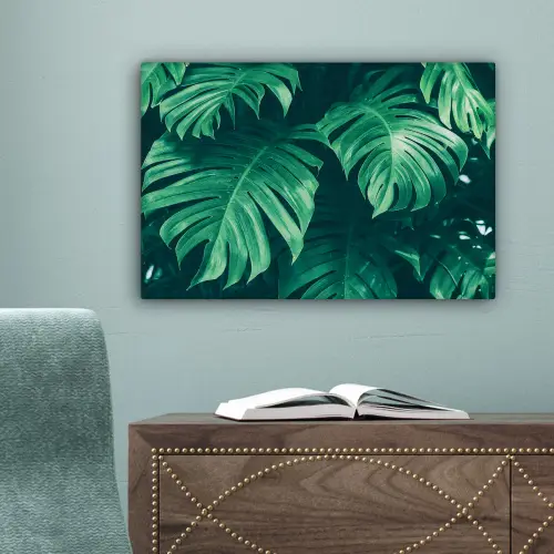 Monstera - Bladeren - Planten - Jungle - Natuur canvas 2cm klein -sfeer4