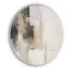 Kunst - Abstract - Grijs - Industrieel Akoestische PET Vilt - Rond klein -3d