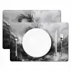 Krijger - Draak - Grijs Placemat vinyl groot -zzsfeer2_Kitchenyeah-website