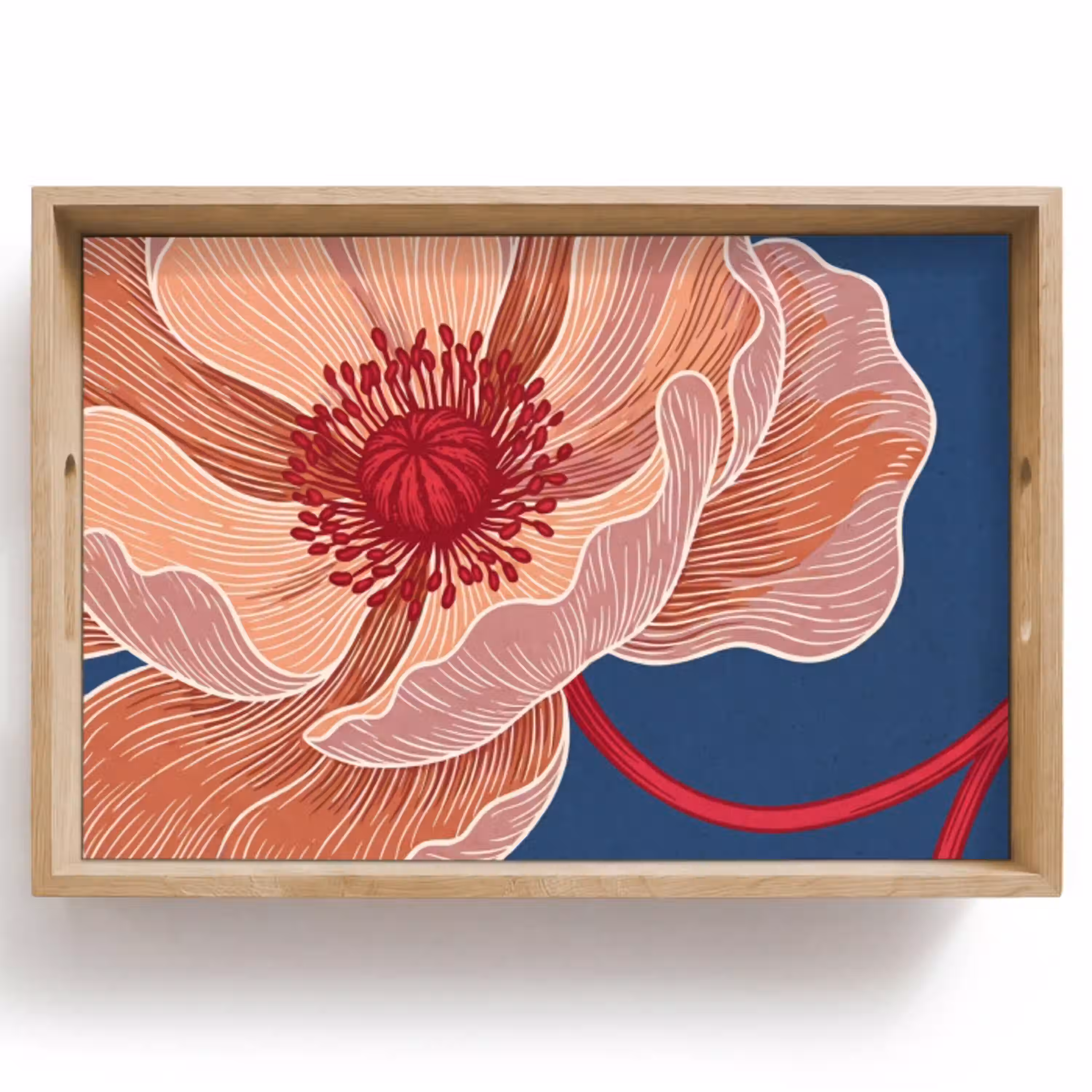 Bloemen - Modern - Abstract Dienblad Rechthoek middel -z3d_shopping