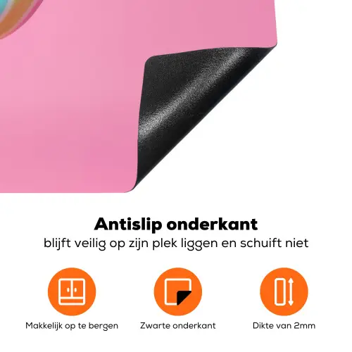 Lolly - Roze - Snoep - Zoet Inductie beschermer vinyl 3mm klein -zzzzzzz-td-onderkant