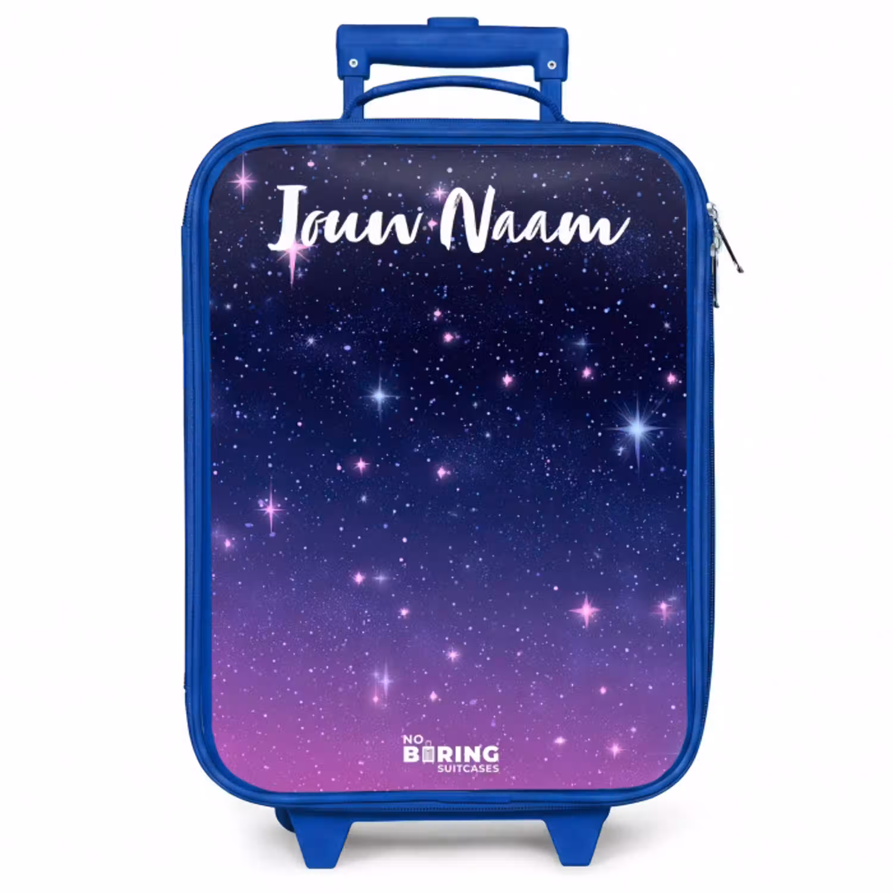 Sterren - Galaxy - Blauw - Roze Kinderkoffer - Blauw klein -zzz_website3d
