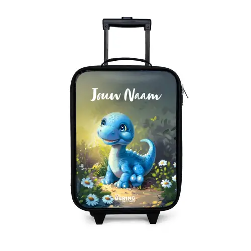 Branco Brontosaurus Kinderkoffer - Zwart klein -3d