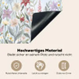Weidebloemen - Illustratie - Kleurrijk Inductie beschemer met haakjes klein -ky-onderkant-de