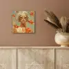 Goudvissen - Oranje - Vrouw - Blond aluminium wit klein -sfeer4