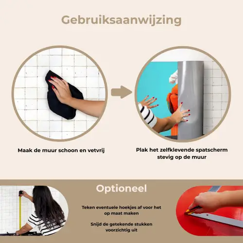 Ara - Koksmuts - Sokkel - Grappig keuken achterwand spatscherm klein -gebruiksaanwijzing_NL