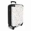 Terrazzo patroon veelkleurig grijs NBS - Handbagage koffer - Kinderen Unisex middel -productfoto_3d