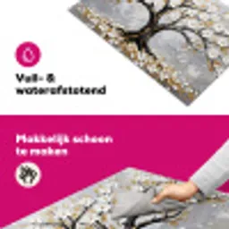 Boom - Bloemen - Natuur - Abstract - Wit Inductie beschermer vinyl 3mm klein -wsfeer6_website