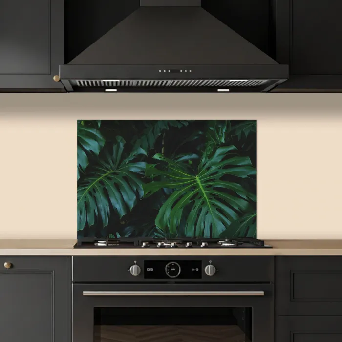 Monstera - Bladeren - Tropisch - Jungle keuken achterwand spatscherm klein -sfeer1
