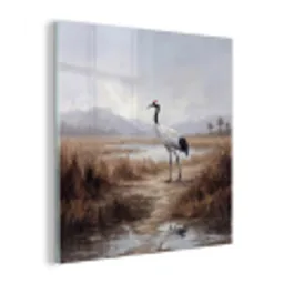 Kraanvogel - Natuur - Realistisch plexiglas 5mm klein -z3d