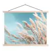 Siergras - Wind - Lichtbruin textielposter latten blank klein -3d