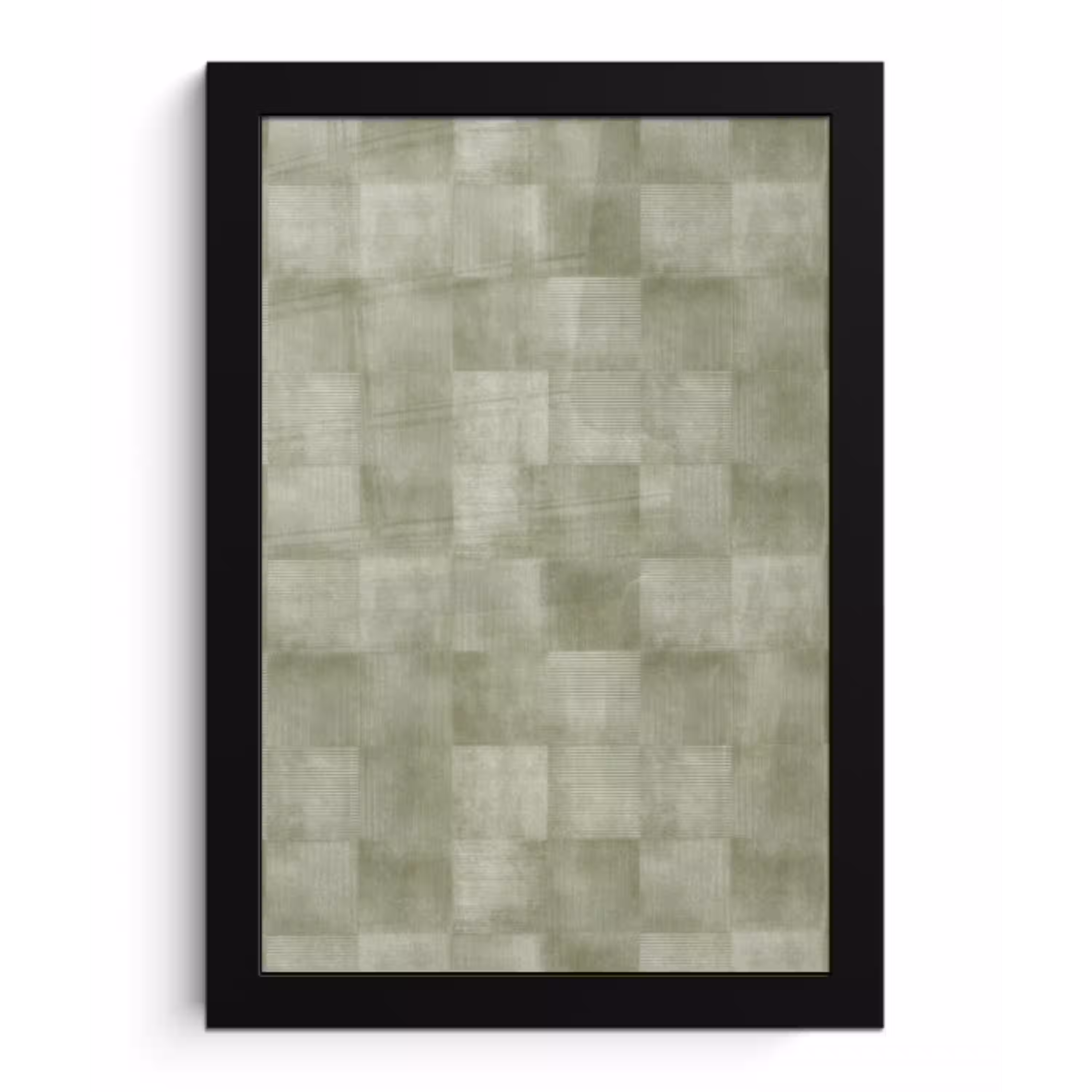 Vlakken - Rustiek - Groen fotolijst zwart zonder passe partout klein 224 -3d