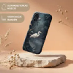 Reiger - Water - Natuur - Modern - Wit Toughcase MagSafe Apple iPhone 17 klein -USP_RandenV_NL