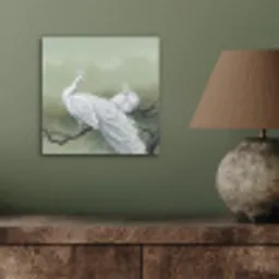 Pauwen - Wit - Natuur - Groen aluminium wit klein -sfeer2