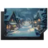 Kerstdorp - Kerst - Sneeuw - Winter Inductie beschermer vinyl 3mm klein -3d
