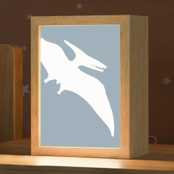 Dino - Pteranodon - Dinosaurus - Blauw Light Box met kabel klein -zzz_3d_website