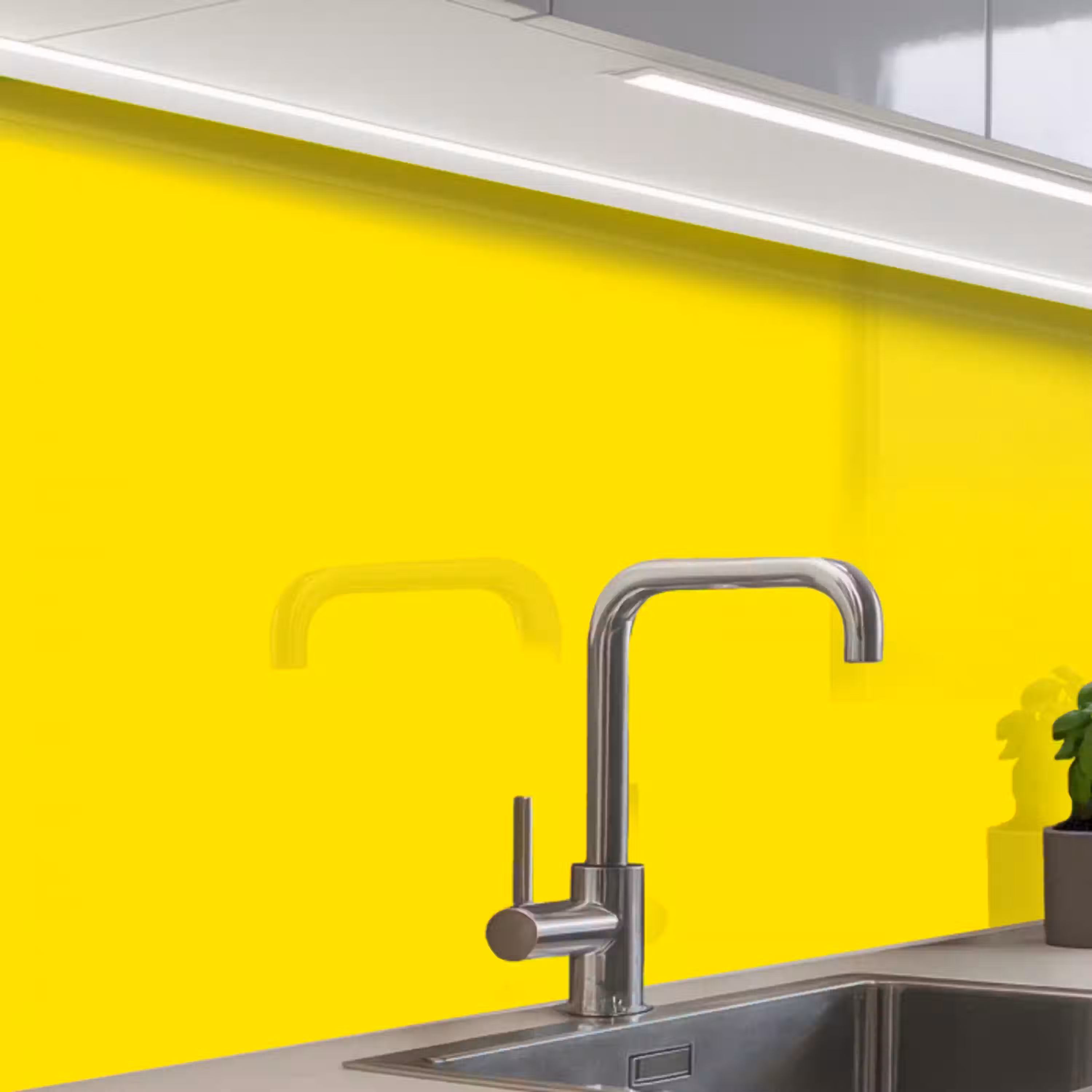 Geel - Citroen - Neon - Kleuren keuken achterwand 2 middel 865 -zzzz3d_schuin