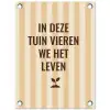 Tuin - Quote - Strepen - Zomer tuinposter los doek klein -3d