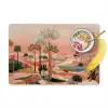 Roze landschap - Palmen - Water Placemat vinyl groot -zzzproduct_Kitchenyeah-website