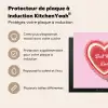 Tekst - Hartje - Moeder - Roze Inductie beschermer vinyl 3mm middel -usfeer2_FR