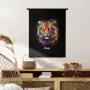 Tijger als street art kunstwerk Wandkleed katoen klein -sfeer5