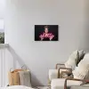 Ironisch - Tekst - Neon Tuinposter op houten frame 2 cm dik klein -sfeer1