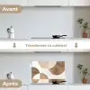 Snijdende cirkels - Overlappende vlakken keuken achterwand spatscherm klein -voor_na_FR