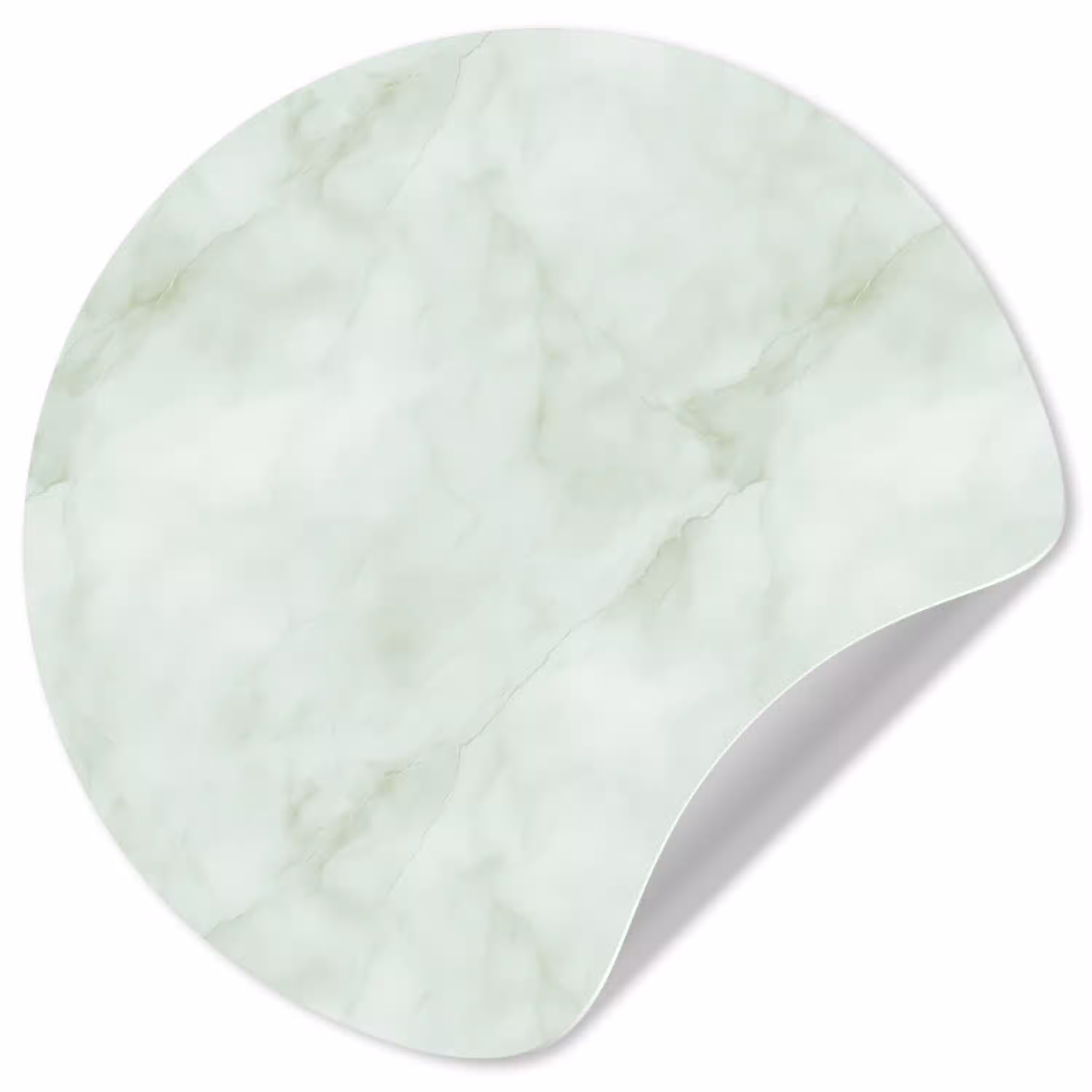Groen - Marmer - Vloeiende aders Wandcirkel behangsticker klein 186 -3d