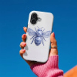 Bij - Modern - Delfts - Blauw Toughcase MagSafe Apple iPhone 17 klein -Sfeer1V