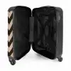 Zigzag patroon in verschillende tinten bruin NBS - Handbagage koffer - Kinderen Unisex middel -binnenkant