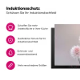 Bloemen - Bollen - Roze Inductie beschermer vinyl 3mm klein -zzzzzzz-lf-ups