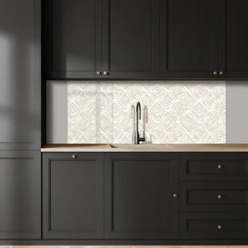 Abstract - Ruit - Beige keuken achterwand 2 middel 871 -sfeer1