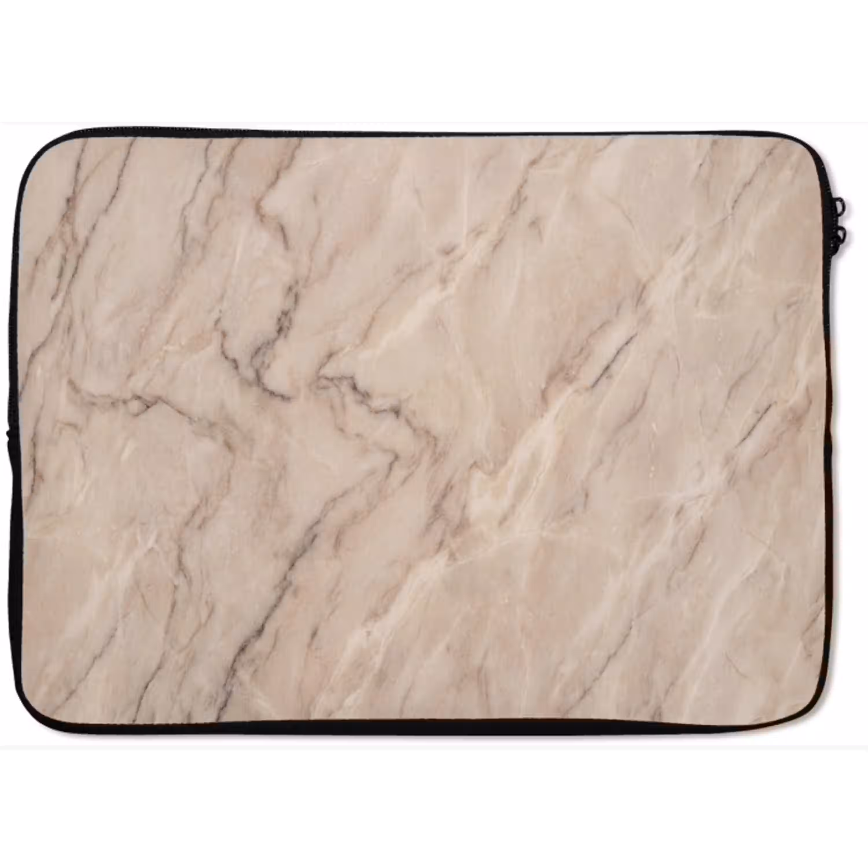 Marmer - Patroon - Abstract - Modern - Beige laptophoes neopreen klein -zkaufland3dotto