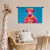 Koe - Bloemenkrans - Oorhangers - Kimono Wandkleed katoen klein -wsfeer5_kind