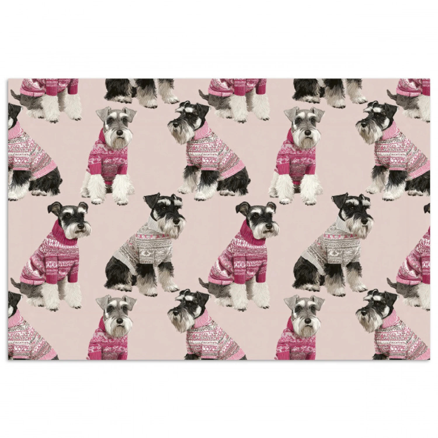 Honden - Truien - Rood poster papier klein 62 -3d