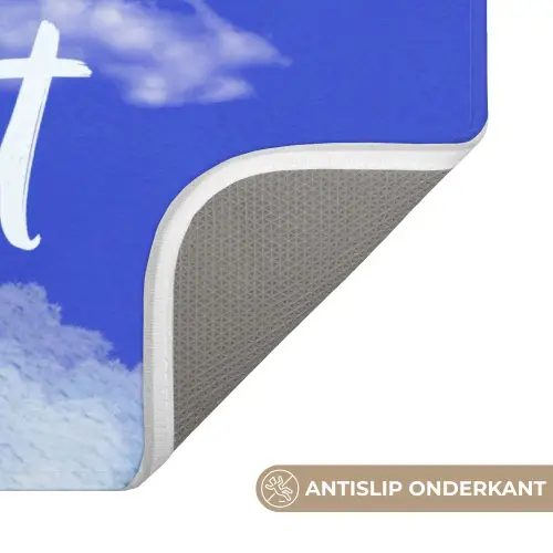 Sky is not the limit - Blauwe lucht - Wolken Badmat klein -USP_AntislipNL