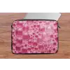 Roze - Schuim - Bubbels laptophoes neopreen klein -tafel