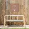 Quotes - Spreuken - Ik heb het nog nooit gedaan dus Tuinposter op houten frame 2 cm dik klein -sfeer4