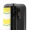 Golvende strepen in geel met groen NBS - Handbagage koffer - Kinderen Unisex middel -slot