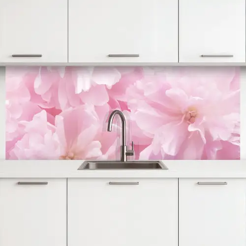 Bloemenpracht - Bloemen - Roze - Pioenroos keuken achterwand 2 middel -3d
