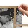 Marmer - Zwart - Goud - Grijs Light Box met batterij (Wandlamp) middel -USP_websiteprintNL