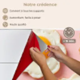 Eieren - Bloem - Roze keuken achterwand spatscherm klein -spatscherm_FR