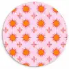 Zon - Patroon - Roze Wandcirkel kunststof plaat 5mm dik klein 188 -3d